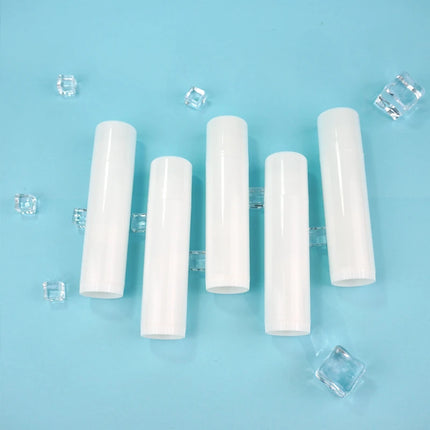 5/24/50/100pcs 15ml White Lip Tube Lip Balm Tube DIY Empty Lipstick Tube Containers Bottles 15g Round White Solid Lipstick Tube