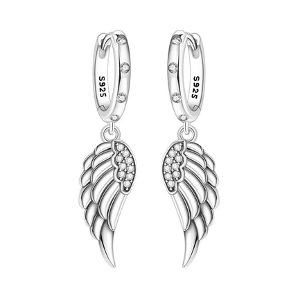Hot Sale Original 925 Sterling Silver Zircon Pink Paw Print Earrings Heart Flower Leaf Design Women Party Jewelry Gift Ear Loops