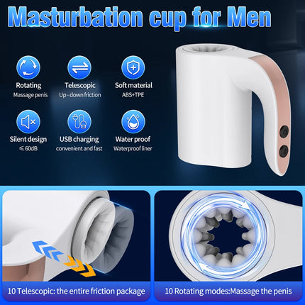 Wholesale Adult Electric Male Masturbator with Strong Sucking Revolving Vibrating Features for Men