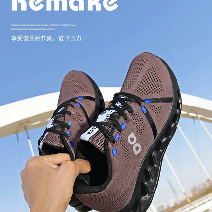 Men Casual Sports Running Shoes Marathon Air Cushion Breathable Lightweight Men Comfortable Athletic Nonskid Sneakers Outdoor