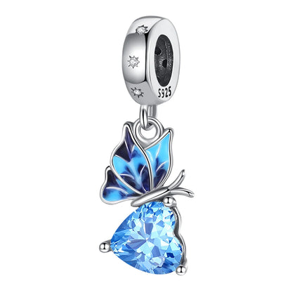 Orstarry Charm Silver 925 Beads Blue Series Fit Bracelet Charms DIY Original Fashion Pendants For Women Jewelry Trendy Gifts