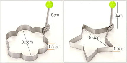 Premium Stainless Steel Heart-Shaped Fried Egg Mold-Ideal Omelette Ring & Must-Have Kitchen Accessory Gadget kitchen accessories