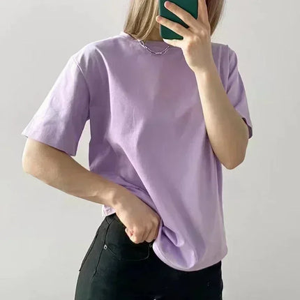 Summer Trendy Brand Men's Clothes Business Casual Short-sleeved T-shirt Fit and Versatile Crew Neck Top Breathable T-shirt