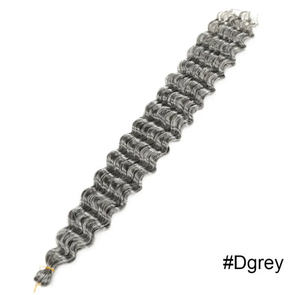 3PCS Soft Deep Twist Crochet Hair Afro Curls Ombre Braiding Hair Extension Synthetic African Water Wave Braided Hair For Braids