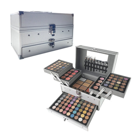 132 Color Makeup Gift Kit Full Set Box Face Powder Eyeshadow Palette Lipstick Concealer,Eyebrow Blush All In One Makeup Gift Set