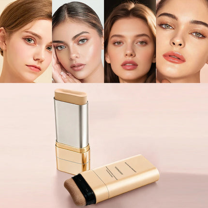2-in-1 Concealer Foundation Stick - Long-Lasting Full Coverage, Lightweight & Moisturizing, Dual-Ended for Easy Application