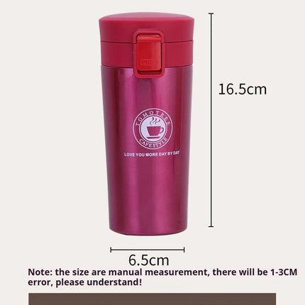 380/510ML Coffee Cup Stainless Steel Thermo Bottle Car Thermal Cup Outdoor Sports Vacuum Flask Keeps Cold and Heat Thermal Mug