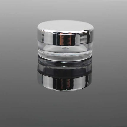50pcs 3ml Makeup Jar Cosmetic Empty Container with Rose Gold Lid Plastic Small Bottle for Eyeshadow Cream Lip Balm Container
