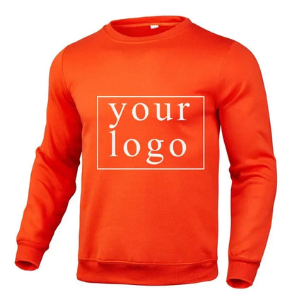 Your Own Design Brand Logo/Picture Personalized Custom Anywhere Men Women DIY Round neck long sleeved pulloverhoodie Fashion New