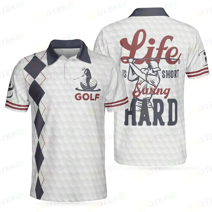 Men's Golf Clothing Summer Short Sleeve Top Comfortable Casual Sports Tennis Polo Shirts Breathable Fashion T-shirt Streetwear