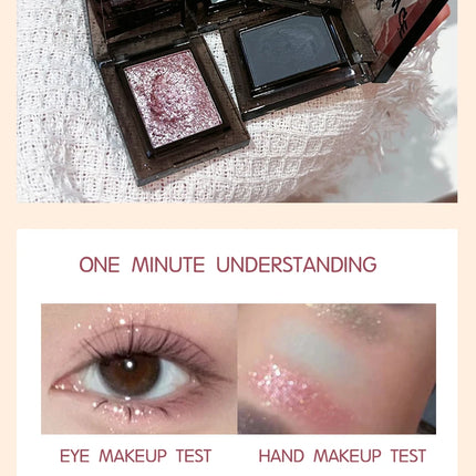 Smoky Blue-gray Eye Shadow Palette Sweet Cool Single Color Mini Eyeshadow Palette Pearl Matte Shimmer Brightening Eyes Makeup