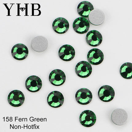 YHB 134-174 Glitter Cold Fixation Flat Back Non-Hotfix Rhinestone For Bags Nails Fabric Garment Decoration Jewelry Accessories