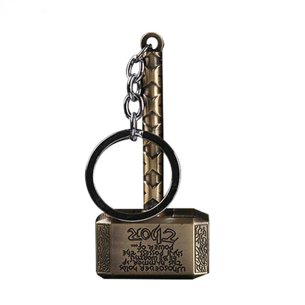 Creative Windproof USB Electric Rechargeable Lighter Thor Hammer Zinc Alloy Flameless Keychain Lighter Men's Smoking Gift