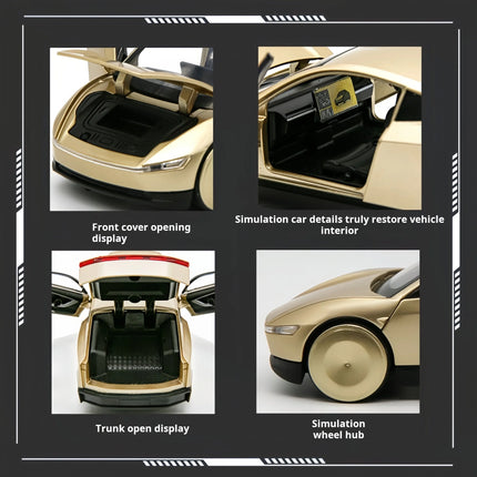 1:32 Tesla Robotaxi Pickup Alloy Car Model Simulation Huili Car Model Boy Metal Toy Car Ornament Gift