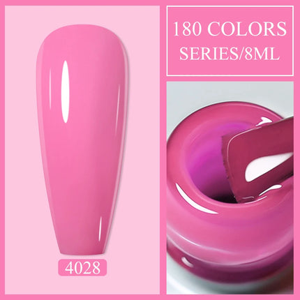Parkson 8ml HEMA TPO FREE Color Gel Nail Polish Nude Pink Red Green Collection Nail Gel Polish Glitter Soak Off UV LED Gel