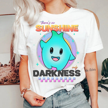 There's No Sunshine Only Darkness Shirt Luna Star Shirt The Super Mario Bros Movie T-shirt Summer Men Women Cotton T-shirt Y2K