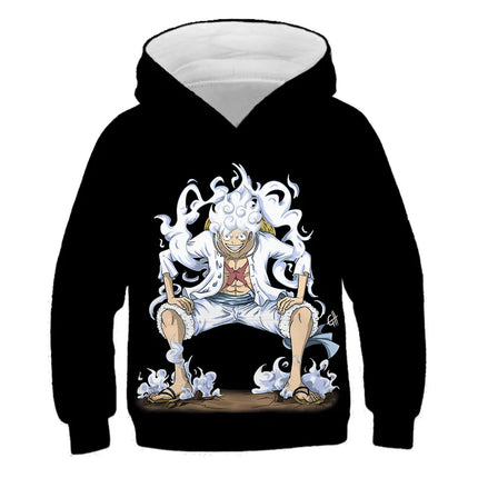 One Piece Kids Hoodie Sweatshirt One Piece Boys Girls 3D Printing Sport Sweater Cosplay Costume Children Pullovers Tops