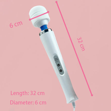 Mega Wand AC Powered Super Strong Vibrator Cabled Wired Powerful Handheld Wand Massager Sex Toy Sports Recovery Muscle Aches