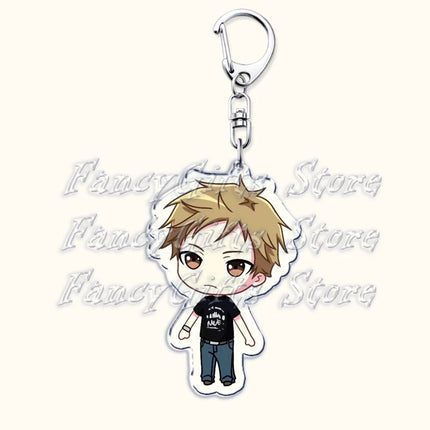 Tokio Hotel Band Chibis Keychains for Accessories Bag I Love Bill Tom Kaulitz Georg Listing Keyrings Jewelry Friends Fans Gifts