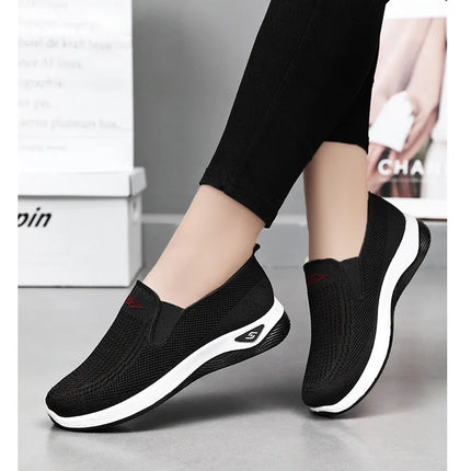 Women Casual Sports Shoes Breathable Lightweight Sneakers Anti-slip Flats Outdoor Running Walking Shoes Female Vulcanized Shoes
