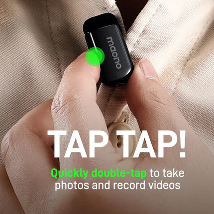 maono Wave T1 mini Wireless Lavalier Microphone Mini Lapel Mic for iPhone Android PC AI Noise Cancellation for Video Recording