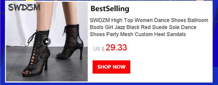SWDZM Ballroom Women Latin Dance Shoes Modern Pole Dance Shoes Salsa Tango High Heel Adjustable Latin Shoes For Girls Ladies