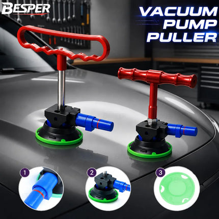 Vacuum Suction Cup Dent Puller | Ideal for Auto Body Repair, Paintless Dent Removal, T-Bar Puller for Car Small to Medium Dents