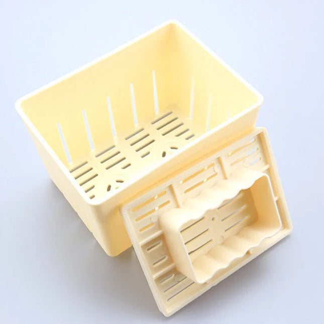 DIY Plastic Tofu Press Mould Homemade Tofu Mold Soybean Curd Tofu Making Mold With Cheese Cloth Kitchen Cooking Tool Set