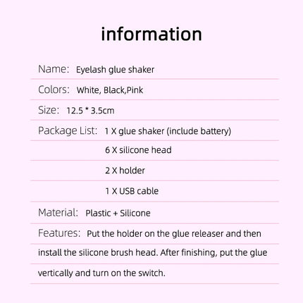 Portable Eyelash Glue Shaker USB Electric Wake-up Device for Nail Polish Tattoo Ink Pigment Liquid Shaking Machine Eyelash Tools