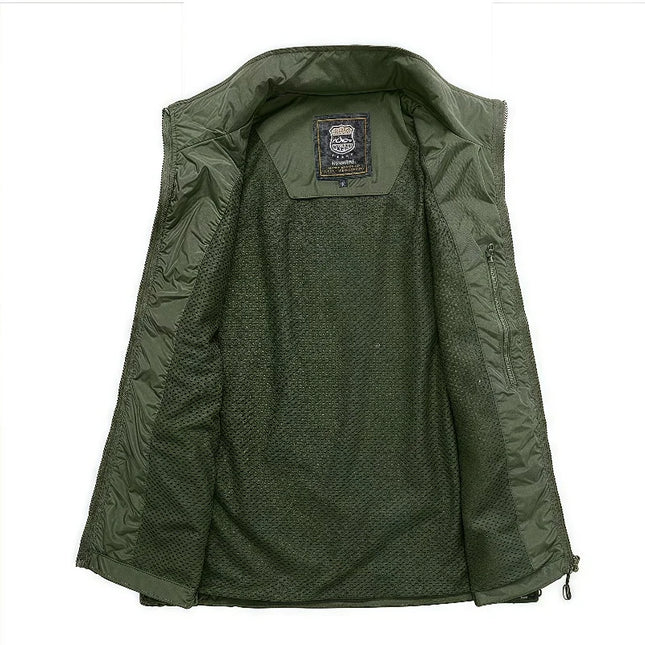 2026 Printing logo Men's Thin Casual Vest Lightweight Breathable Outdoor Fishing Photography Multi-Pocket Comfortable Vest Top
