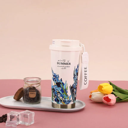 Stainless Steel Tumbler Mug Vacuum Flasks Insulated Coffee Cup Leakproof Lid Travel Thermos Cups for Tea Thermal Water Bottle