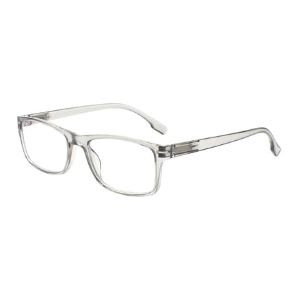 Henotin Reading Glasses for Men And Women Transparent Colored Rectangular Frames HD Anti-Blue Light Lenses Prescription Glasses