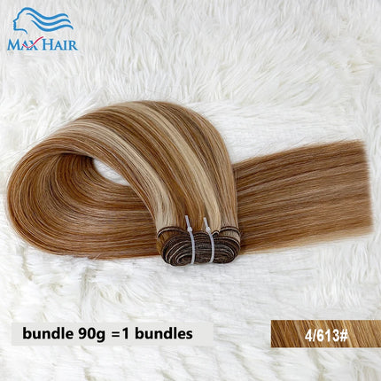 Straight 100%Human Hair Weft Bundles Extensions  Remy Natural Hair Sew In Weaves Brown Blonde Color Vietnamese Hair For Braiding