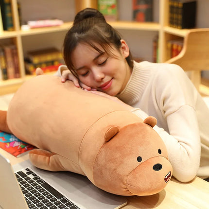 Big Size We Bare Bears Plush Anime Peripheral The Three Bare Bears Stuffed Doll Kawaii Soft Sofa Cushion Animal Cushion Gifts
