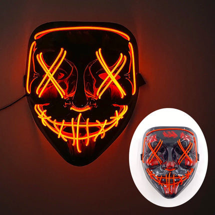Funny Cute Flashing Masquerade Mask Adult Children Decorative Mask Luminous Full Face Mask Classical Purge Mask For Night