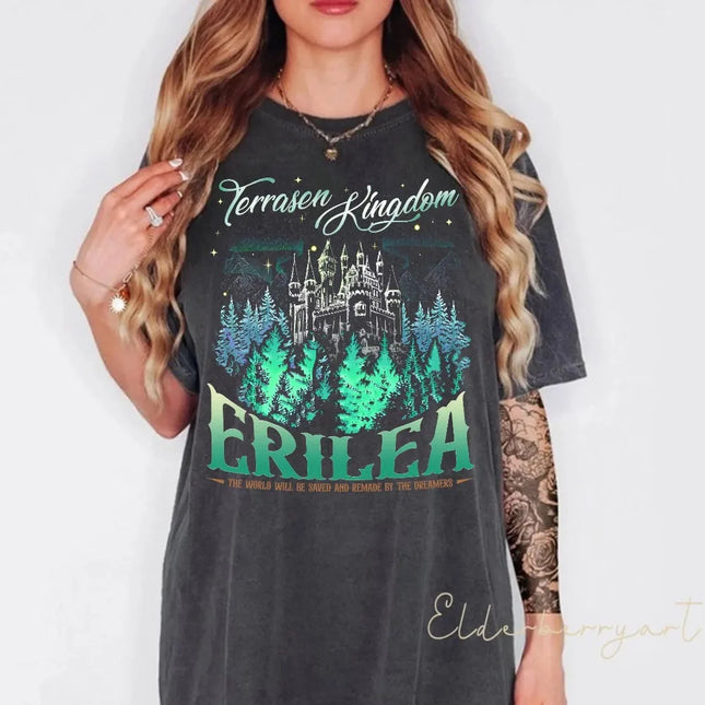 Terrasen Kingdom Comfort Shirt Throne of Glass Inspired T-Shirt Fantasy Bookish Tee Aelin Galathynius Shirt Book Lover Gift