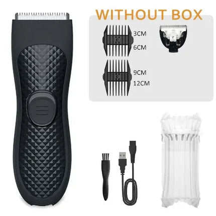 Body Hair Trimmer for Men Electric Groin Hair Trimmer Rechargeable Ball Shaver Groomer Replaceable Ceramic Blade Head Waterproof