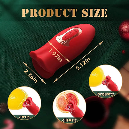 Powerful Licking Vibrator for Woman Tongue Sucking Clitoris Stimulator G Spot Sucker Oral Nipples Massager Sex Toys for Adult