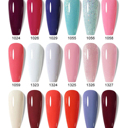 Arte Clavo Glitter Gel Nail 15ml Semi Permanent Soak Off UV Gel Varnish Nail Manicure Top Base Coat Gel Polish Art Decoration