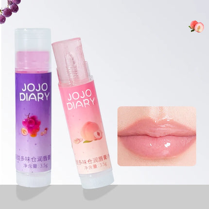 Coconut Hydrating Lip Balm Transparent Colorless Grape Apple Fruity Lip Care Moisturizing Anti-Dry Peach Jelly Lip Balm Makeup