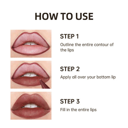 3D Lip Gloss & Lip Liner Set Hydrating Formula Define Lips Precision Application Versatile Makeup Styles Natural Finish Cosmetic