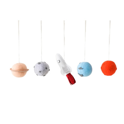 Baby Wooden Gym Pendant Toy Soft Felt Music Rattle Cotton Crochet Mobile Crib Teether Pendant For Infant Activity Gym Toys Gift