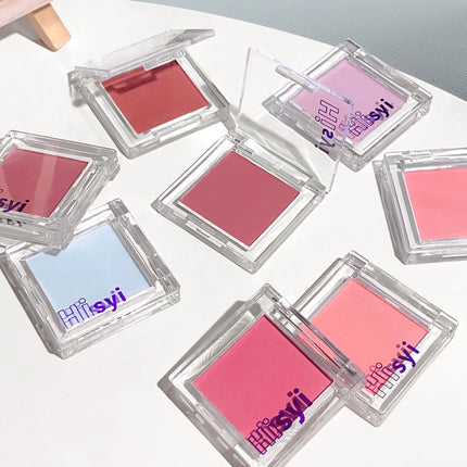 6 color monochrome blush, matte makeup, highlight, youth natural makeup, peach pink blue purple