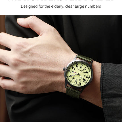 2024 TPW Field Watch Easy Reading Fabric Strap 24-Hour Display Quartz Movement