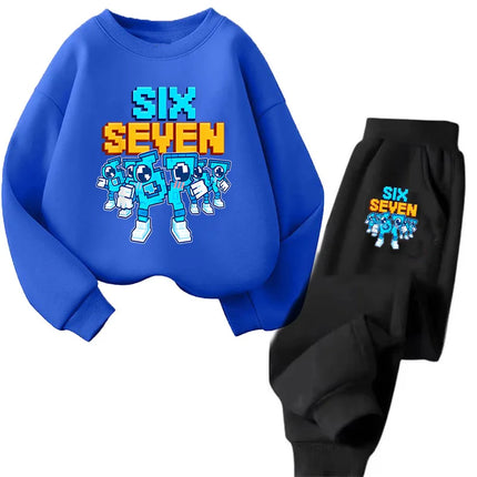 Kids Hoodies Clothes Italian Brainrot Steal A BrainRot Trucksuit Girls Boys Children's 67 Six Seven Crew Neck Sweatshirts Sets