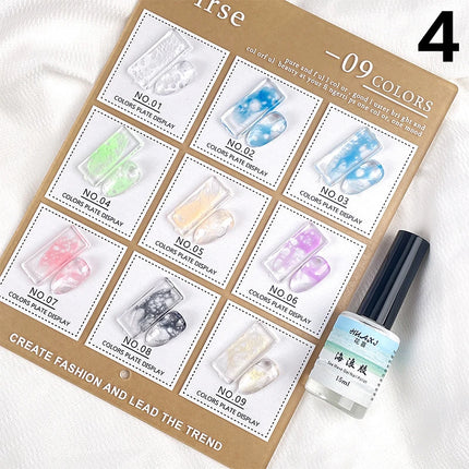 Quickly Blooming Nail Polish Bubble Colorful Ocean Wave Gel DIY Nail Art Blossom Gel Semi Permanent Soak Off Marble Gel Polish