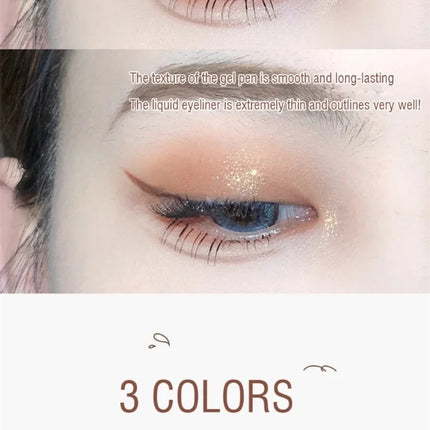 Double Head Eyeliner Pen Very Fine Tip Lying Silkworm Eye Brightening Waterproof And Durable Not Easy To Halo Dye Natural Makeup