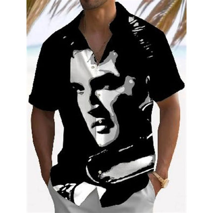 2024 Loose Breathable Hawaiian Shirt Men Clothing Top Character Men's Shirt Summer Casual Fashion Short Sleeved Shirt For Men