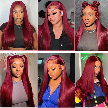 Peruvian 99J Straight Human Hair Bundles Wine Red Human Hair Extenstion Grade 12A Remy Hair 1/3 Pc Straight Human Hair Bundles