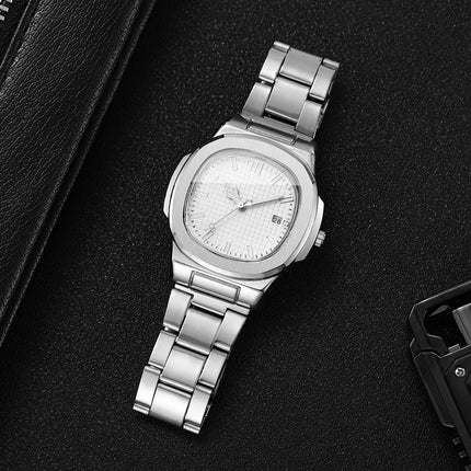 Fashion Square Men Calendar Quartz Watch Luxury Business Watches Mens Clock Reloj Hombre（Without Box）